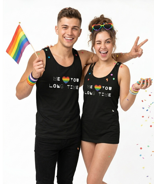 "Me Love You Long Time" Black PRIDE Tank