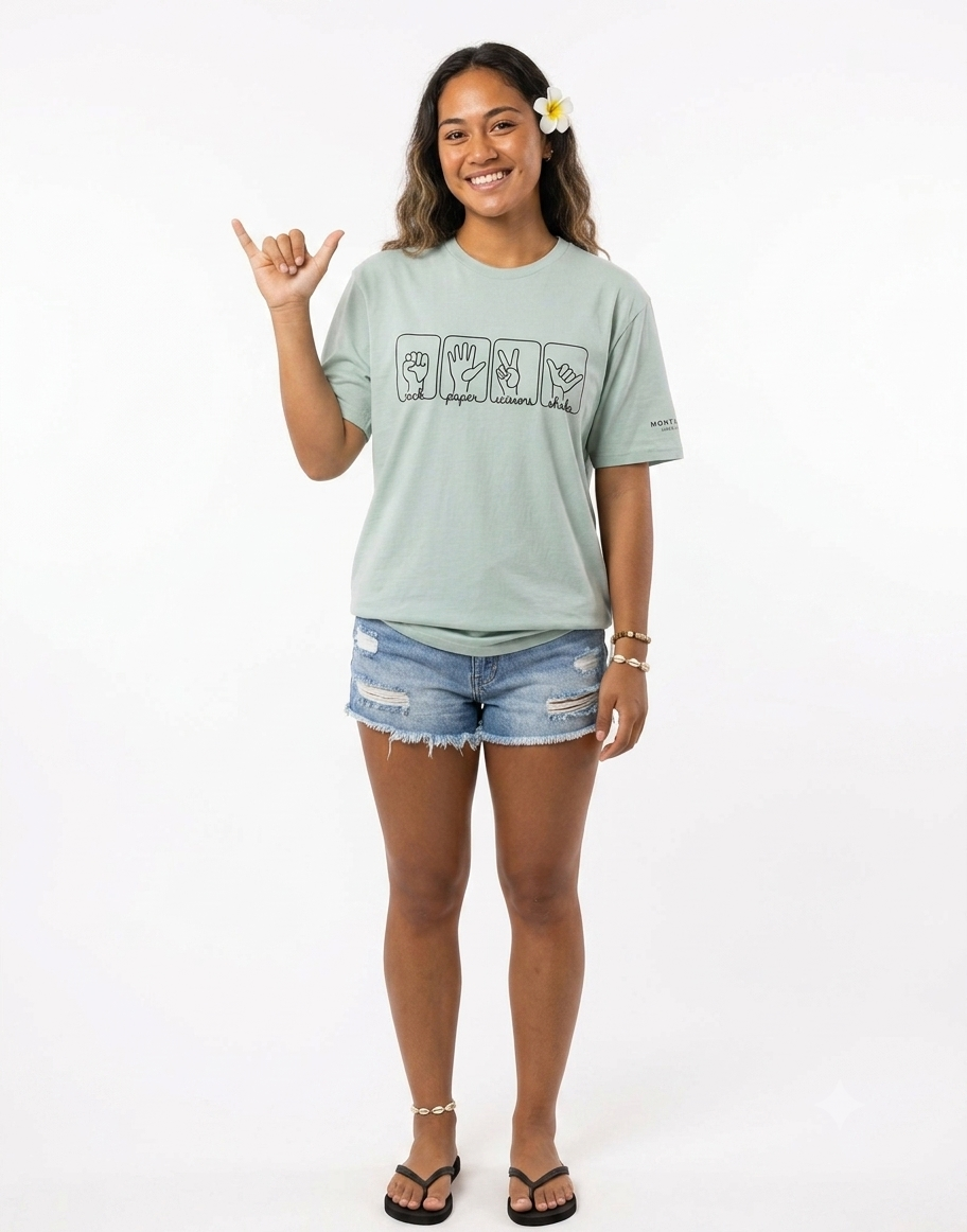 Rock. Paper. Scissors. Shaka Tee